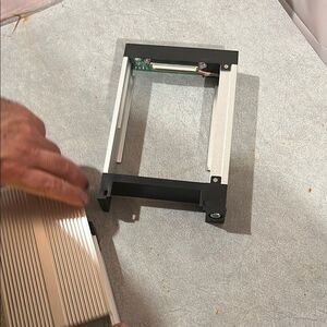 Silver Computer Drive Bay Enclosure with key